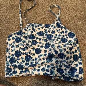 Albion got Santorini switchback top Floral Blue Women's Top